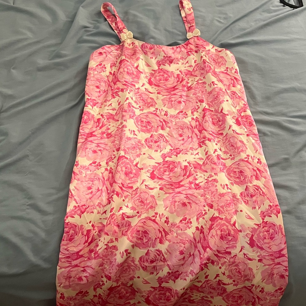 Floral Pink vintage slip Dress